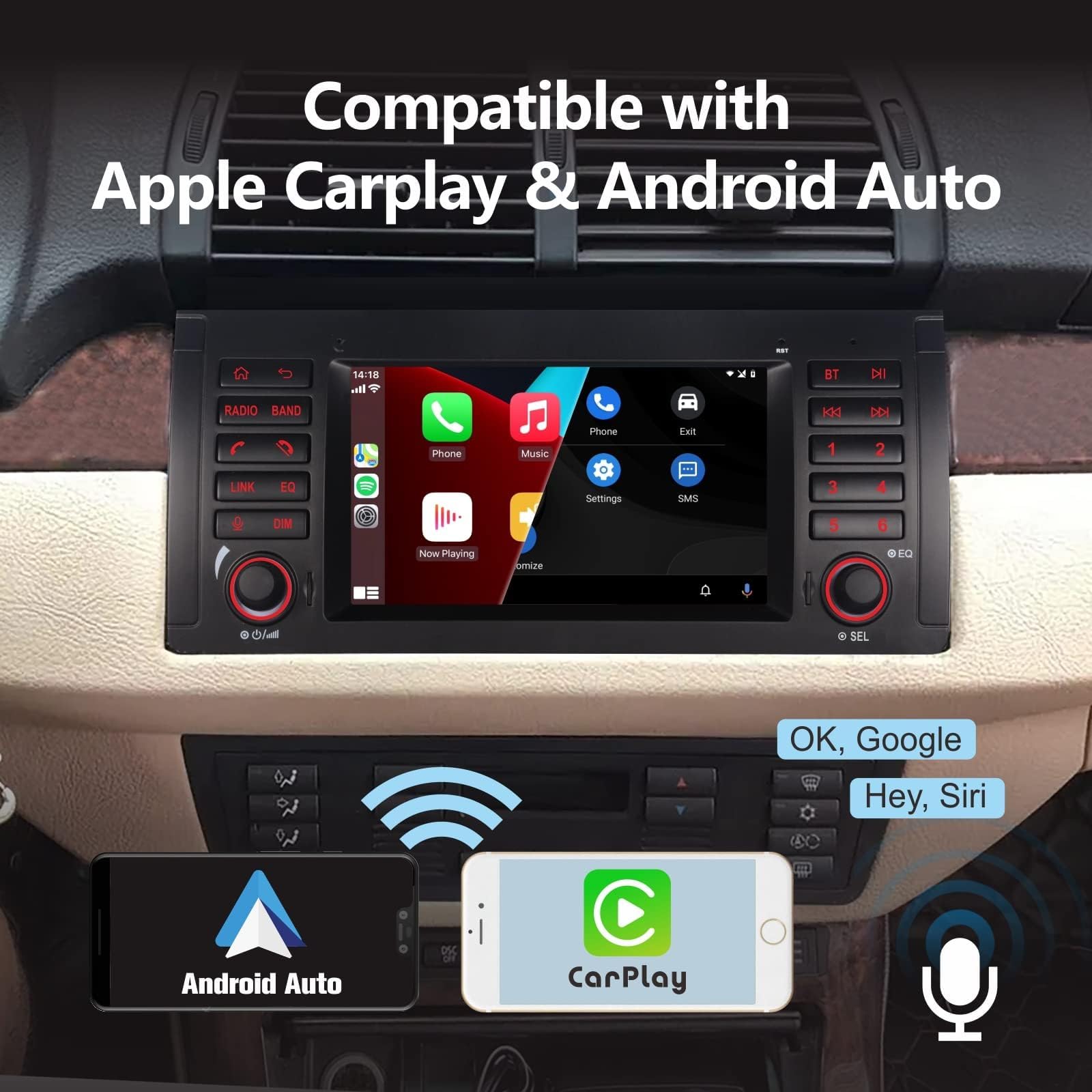 Amazon.com: LXKLSZ Car Stereo for BMW E39 M5 Compatible with